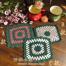 10 фото/лот Прямоугольник красочные крючком кружева flet для обеденного стола декоративный коврик coaster pad реквизит doilies felts