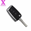 Xinyuexin Folding Remote Key Shell FOB Case for VW Golf 7 for Skoda Octavia A7 Flip 3Button Flip Key Cover for Golf MK7 No Logo ► Photo 2/6