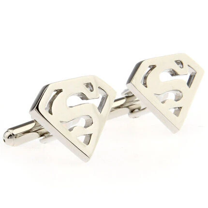 

F&U 2015 NEW ARRIVAL Elegant Men Cufflinks Glossy Superman S Pattern Exquisite Cuff Button Cuff-link