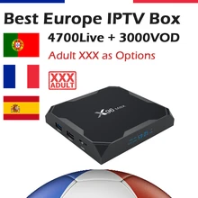 ТВ-бокс GOTiT French X96 Max Android 8,1 AmlogicS905X2 Dual-WIF+ 5000 KING Отт IP tv Арабский испанский португальский канал для взрослых