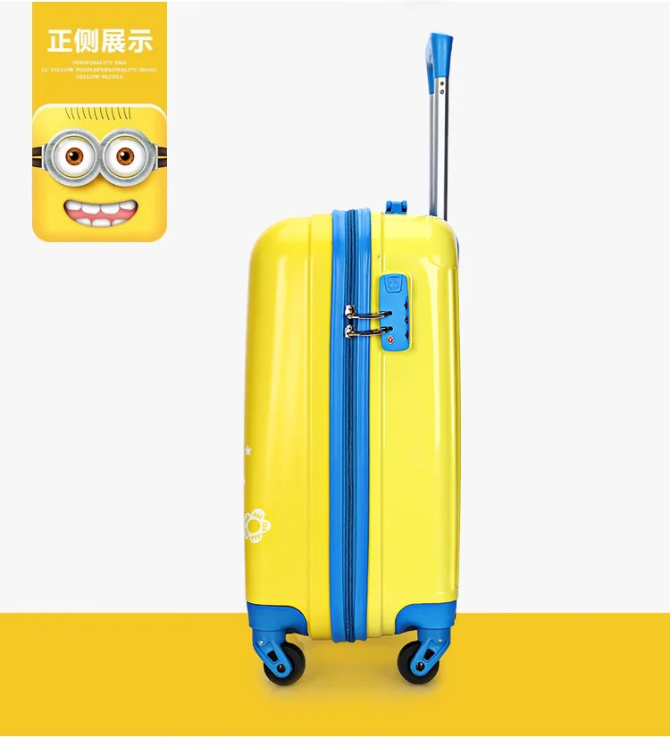 Новый детский мультфильм тележка чемодан с принтом путешествия 20 "дюймов чемодан с твердым корпусом