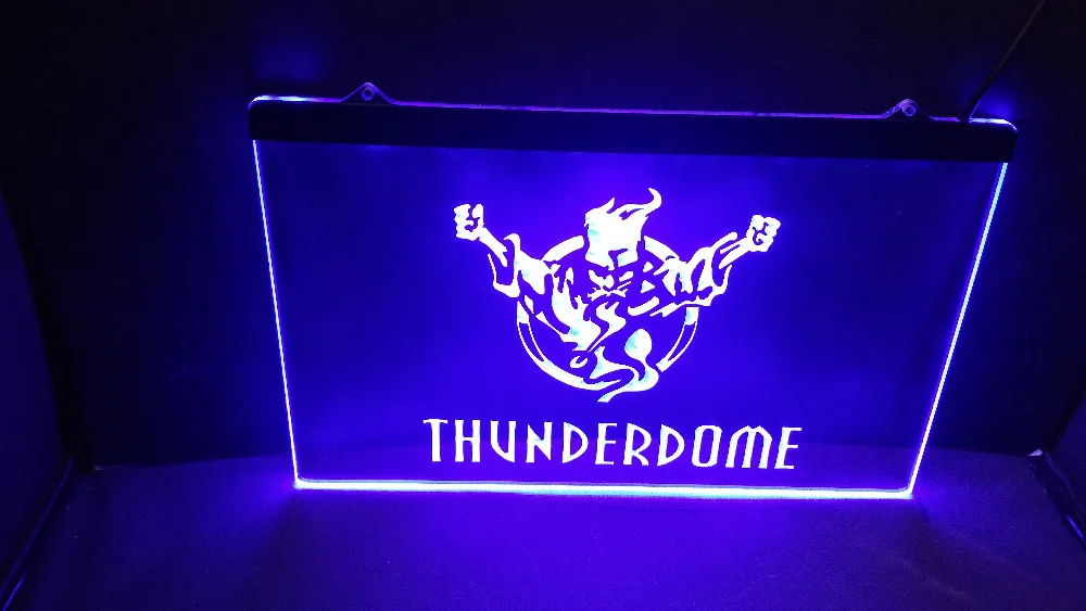 Thunderdome ghost 3 размера Бар Паб Клуб 3d вывески светодиодный неоновый свет Знак Домашний Декор ремесла