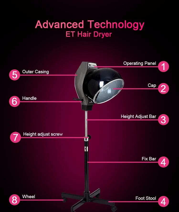 US $759.00 High Quality Ozone Hair Heater Red Infrared Hair Dryer Salon Equipment hair care machine Hair Dye Machine