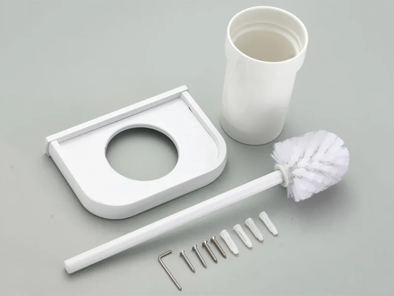 Белый Аксессуары для ванной комнаты комплект латунь Керамика чашки туалетная щетка мыльница бумага для печати Полотенца держатели