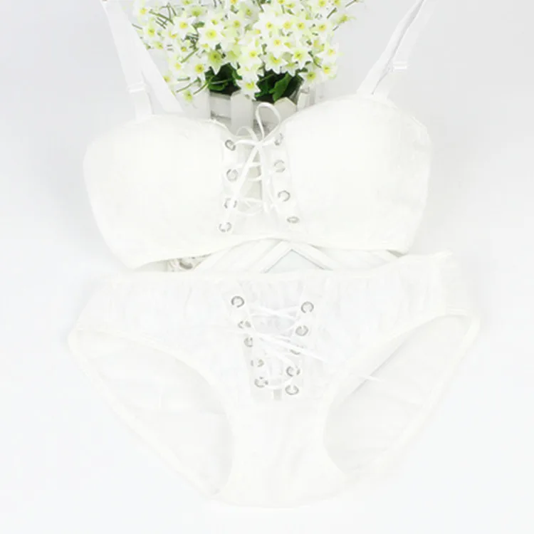 

Women Bra Set bandage Push Up Sexy Bra And Panty Set Lace Underwear Sets