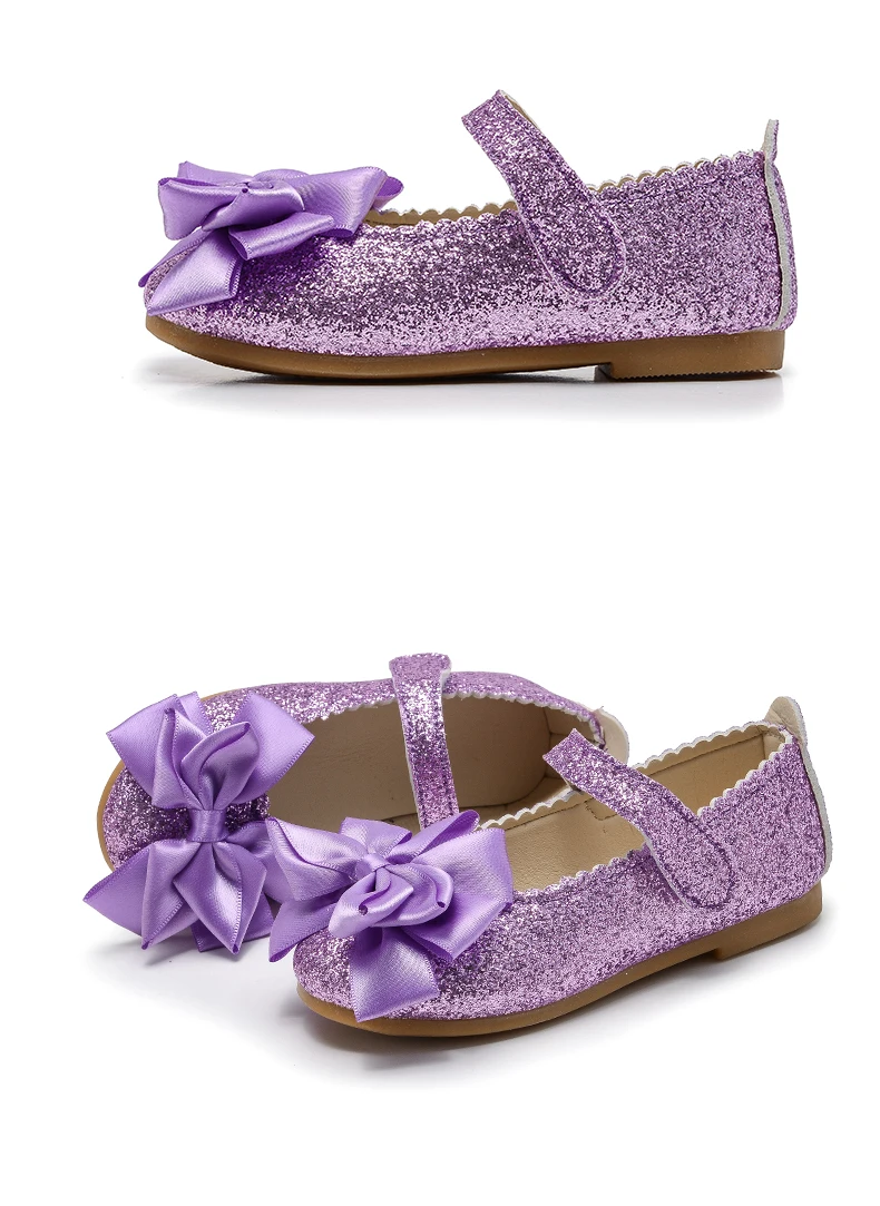 Детская обувь с цветочным рисунком для девочек; кожаные модельные туфли принцессы с блестками для подростков; вечерние туфли для маленьких девочек; тонкие туфли для свадебного танца