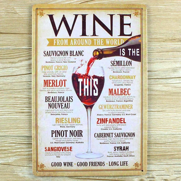 A 0077beer and wine aAund the world vintage home decor vintage Tin ... A 0077beer and wine aAund the world vintage home decor vintage Tin ...