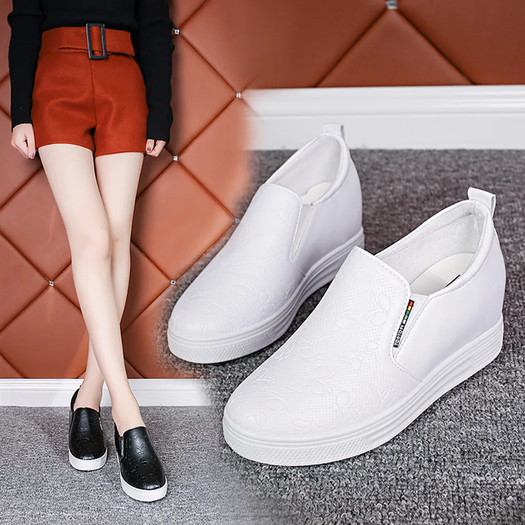 

Jaycosin Autumn 2019 Women's Wedges Shoes Elastic Band Casual Increase Thick-Bottomed Single Shoes July 15 P30