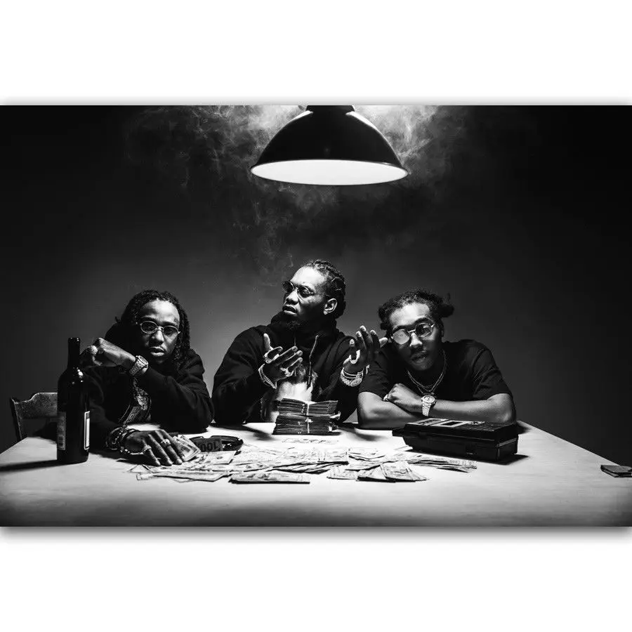 Hot New Migos's Culture Custom Rap Music-Silk Art Poster Wall Sicker Decoration Gift