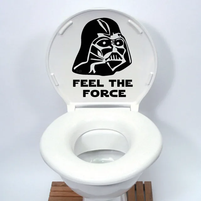 Star Wars Toilet Seat Sticker Funny cartoon Decalcomania Del Vinile Home Decor N Star Wars Toilet Seat Sticker Funny cartoon Decalcomania Del Vinile Home Decor N