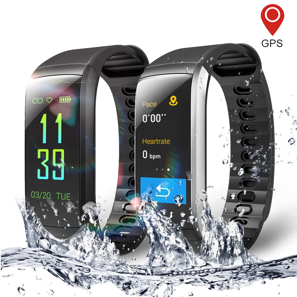 

Fitness Smart Watch for Men and Women Heart Rate Monitor Waterproof Pedometer GPS Men's Sports Smartwatch For Android iPhone