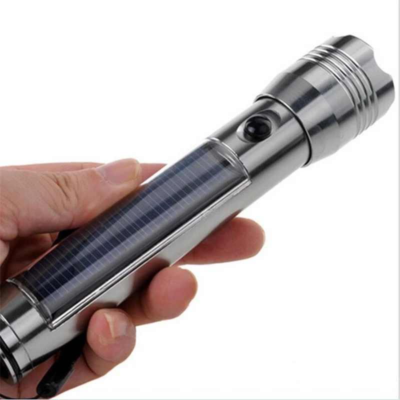 

Import Aluminium Alloy Rechargeable And Solar Charging XML Cree T6 Lamp Beads Flashlight Torch Zoomable With 18650 Battery