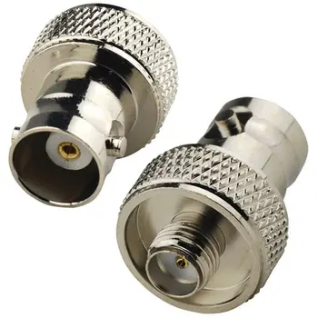 

10PCS RF Coaxial Adapter SMA Female to BNC Female RF Connectors For Two Way Radio