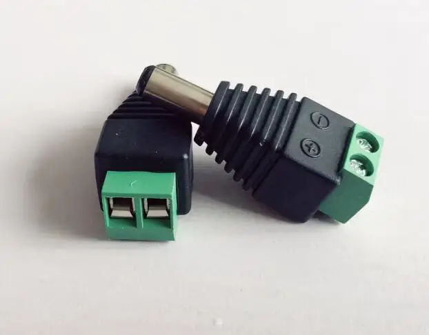 

10Pcs Avoid welding DC male head 5.5 * 2.1 MM DC 12 v DC power adapter plug light with connector