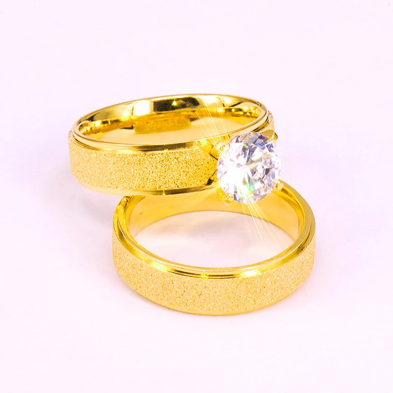 ELSEMODE нержавеющая сталь большой циркон обручальные кольца для женщин кольцо для пары обручальное кольцо ювелирные изделия Alliance Bijoux