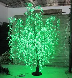 Свет ивы 1296 шт. светодиодов 2 м/6.6ft зеленый цвет домашнего декора сада Открытый Праздник Рождество новый год партия Декор