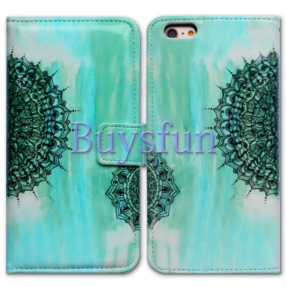 Bcov Marka Zielona Mandala Slot Kart Portfel Skórzany Pokrywy Skrzynka