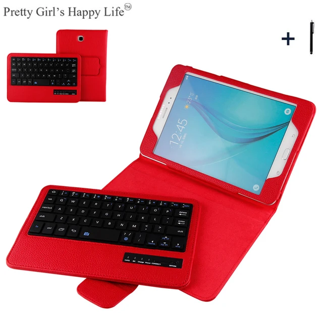 Special Price For Samsung Galaxy Tab A 8.0 T350 Wireless Bluetooth Keyboard Case For Tab A 8.0 P355 Tablet Flip Leather Stand Cover+Stylus