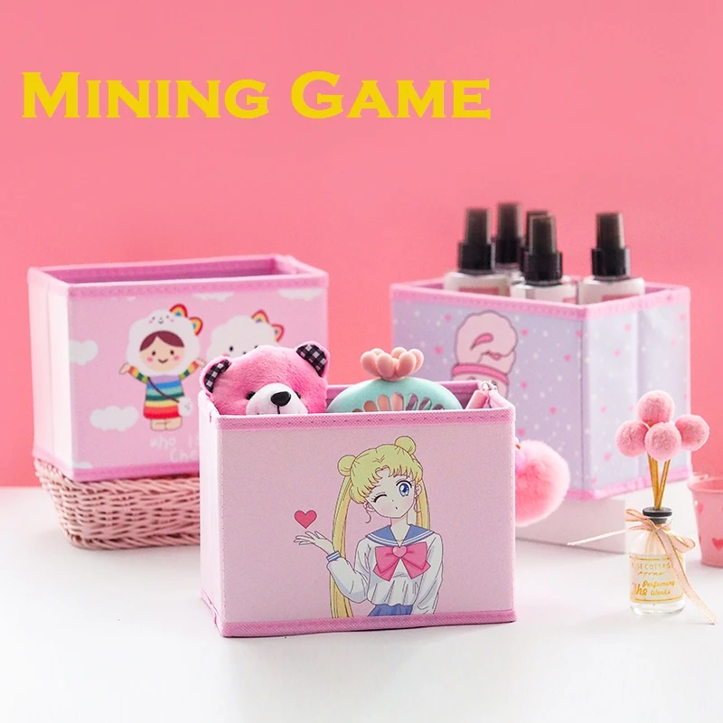 Подростковый стиль розовый мультфильм Сейлор Мун складная коробка игрушки ящики для одежды сумка для хранения вечерние украшения поставки дети грил подарки другу