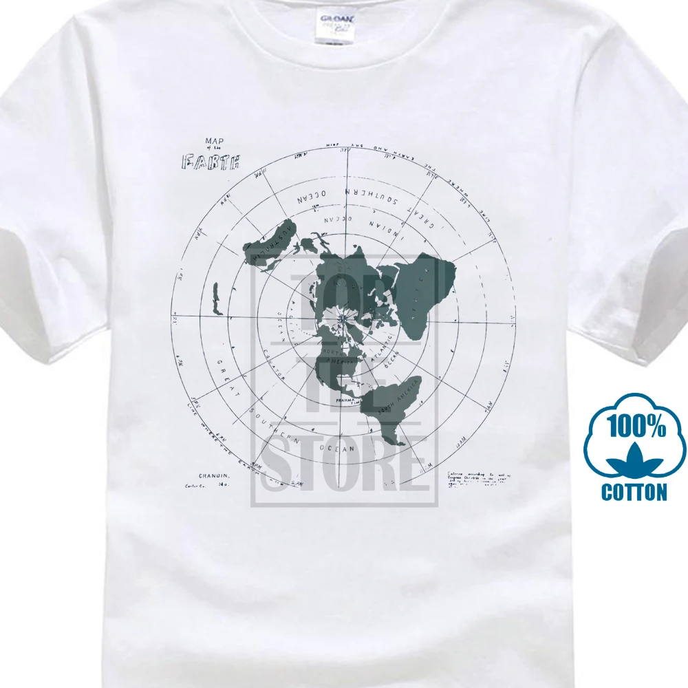 

Map Of The Earth Mens Navy T Shirt New World Order Earth Is Flat Tee New From Us