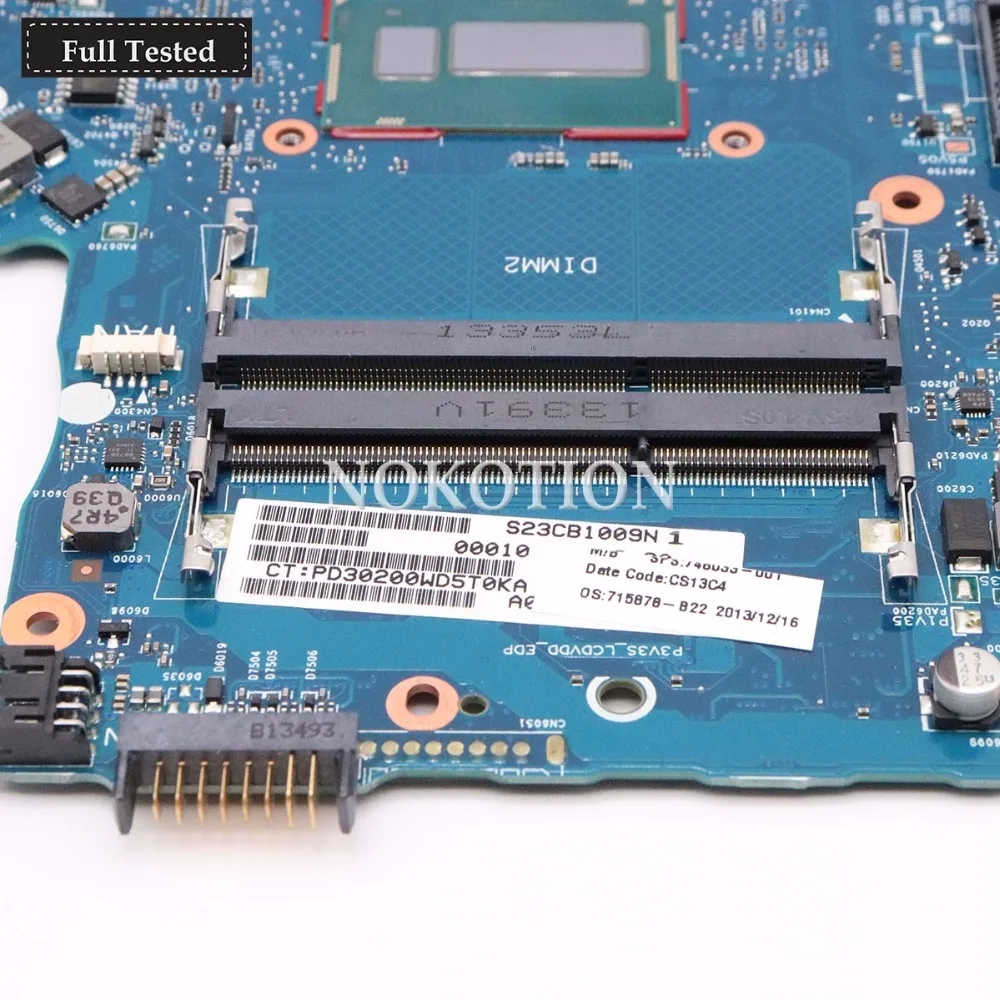 discounted  NOKOTION 6050A2608301-MB-A02 Main board For HP 248 G1 Laptop Motherboard SR170 I5-4200U CPU DDR3 HD