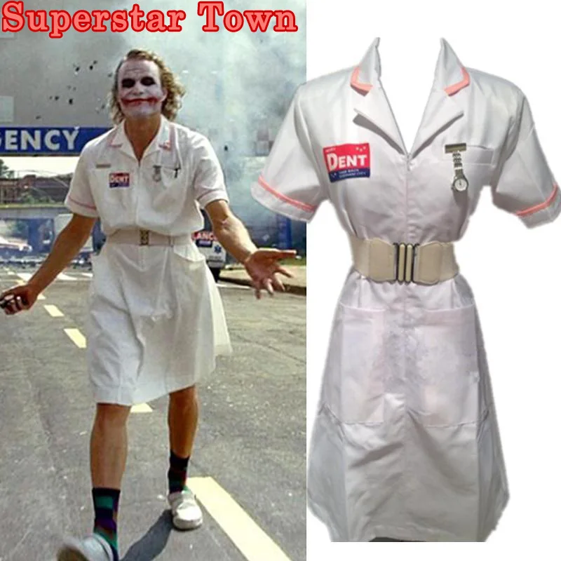 Batman Dark Knight Joker Nurse Dress Uniform Halloween Nurses Outfit  Costume Fantays Carnival Movie Film - Cosplay Costumes - AliExpress