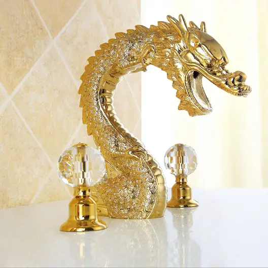 Luxury Brass Dragon Basin Faucet Chrome Finishing Deck Mounted