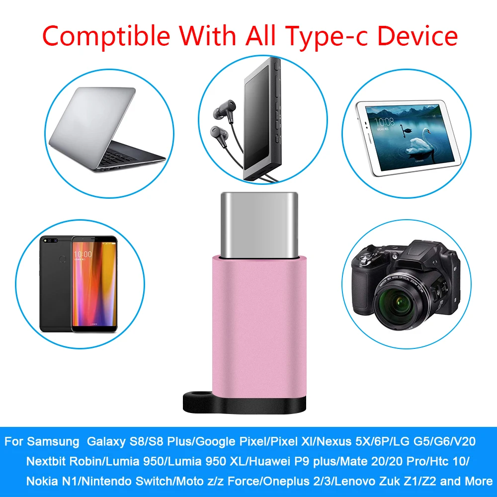 Брелок конвертер тип-c OTG адаптер Micro USB Женский USB-C Мужской USB 3,1 для Android huawei смартфон разъем прочный