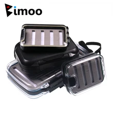 Bimoo 1 шт. Fly рыболовные снасти Коробка Водонепроницаемый чехол для Nymph сухие мокрые мушки форель Карп лосось рыболовные снасти коробки