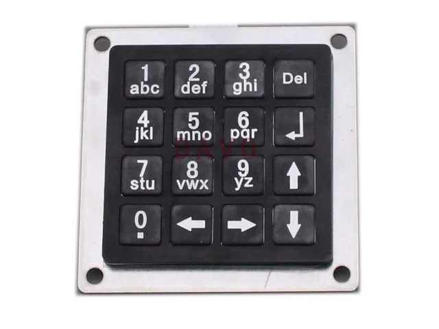 Mini Metal Numeric Keyboard with 16keys Black Stainless steel keyboards matrix keypads 54x54mm Mini Metal Numeric Keyboard with 16keys Black Stainless steel keyboards matrix keypads 54x54mm