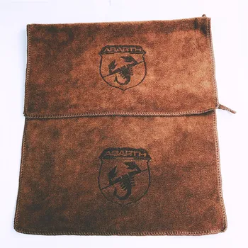 

30*30CM Car Sticker Wash Microfiber Towel Car Cleaning For Abarth Car Styling