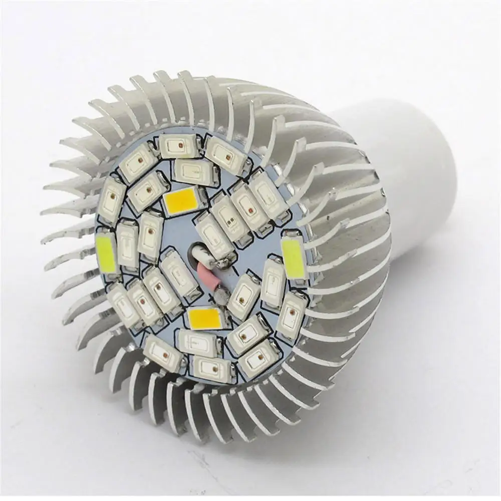 E17 E27 GU10 светодиодный роста растений лампы 18 W 28 светодиодный Grow Light для комнатное растение овощ с грядки цветок гидропоника, полный лампа полного спектра
