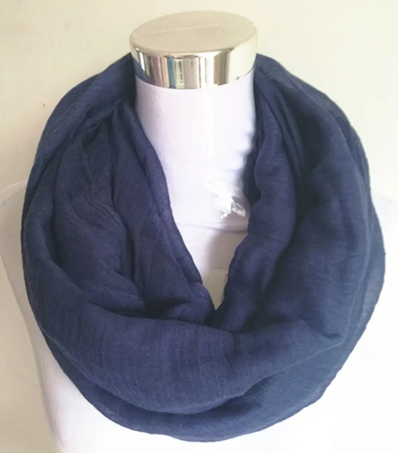 Новые модные однотонные шарфы burbry с круглыми петлями, женский шарф Infinity, роскошный бренд Kallove для женщин, шаль, женские шарфы - Цвет: Classic Blue