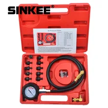12 pezzo di Kit per il Test di Pressione Olio Motore Tester Auto Garage Strumento di Olio Basso Dispositivi di Allarme SK1267