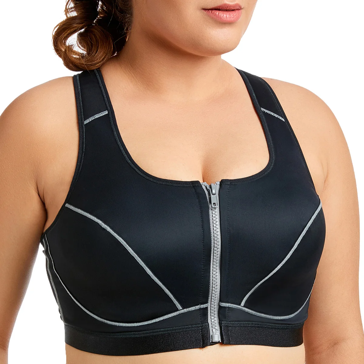 front closure high impact sports bra