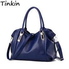 Tinkin/роскошная кожаная женская сумка на плечо, модная офисная Рабочая сумка, Большая вместительная женская сумка, сумка-тоут, четыре сезона, универсальная