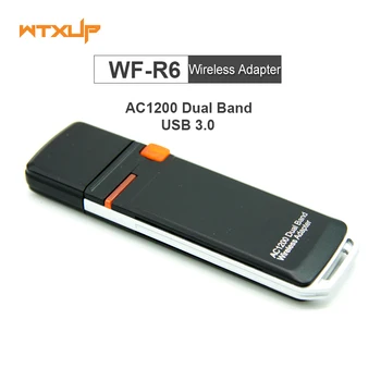 

AC1200 WF-R6 Dual Band 2.4G 5G USB 3.0 Wireless Adapter RTL8812AU with Dual High Gain Antennas WiFi Dongle for Win 7/8/10