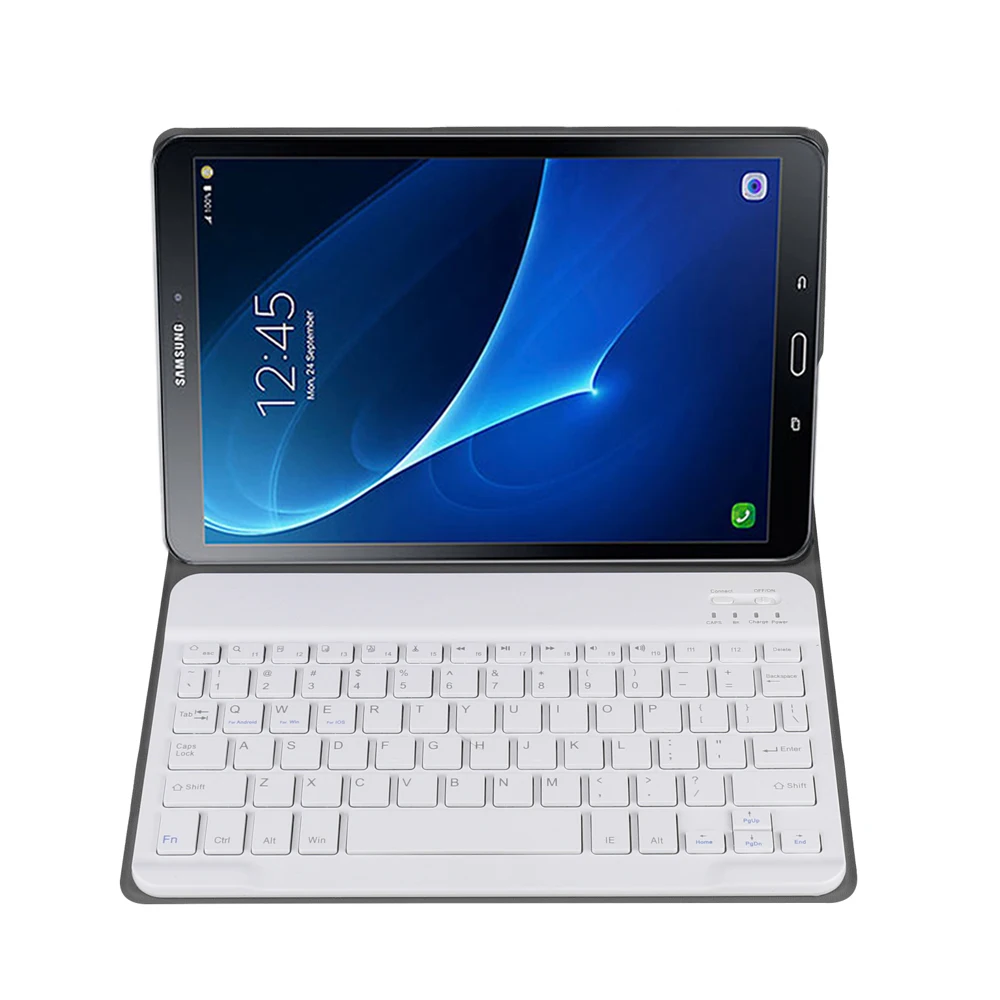 Tanie Klawiatura Bluetooth skórzane etui do Samsung Galaxy Tab A A6 10.1 2016 2019 T510 T515 T580 T585 10.5 2018 T590 T595 pokrywa Funda