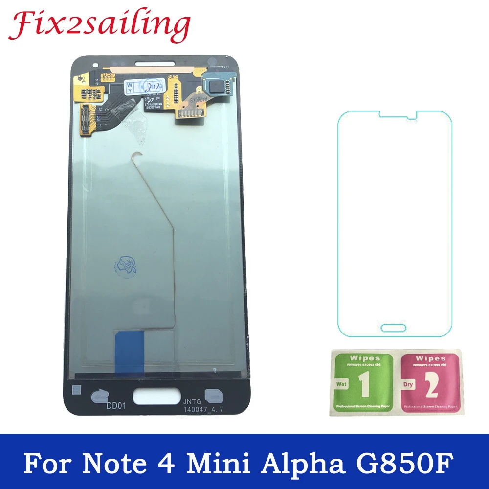 

100% Tested Super Amoled For Note 4 Mini Alpha G850 G850F G850M G850K LCD Display Touch Screen Assembly Replacement parts
