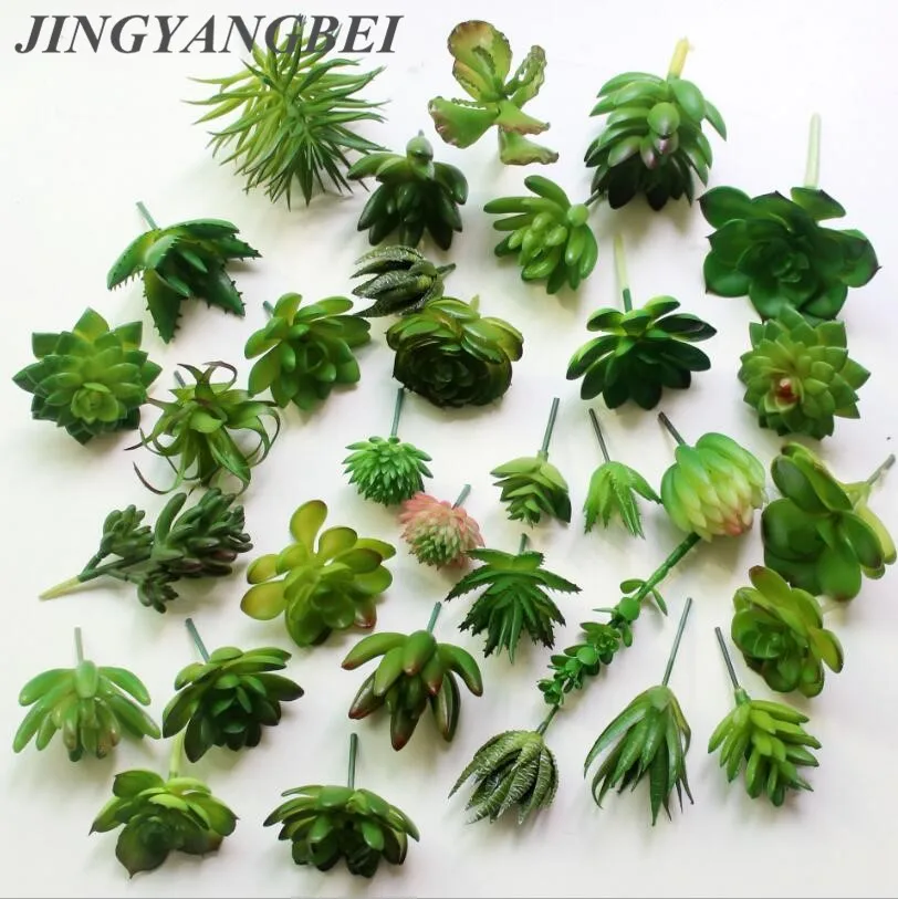

Mini Potted Artificial Green succulent plants Bonsai set fake Flower vase Decorative Flower Home Balcony Decoration