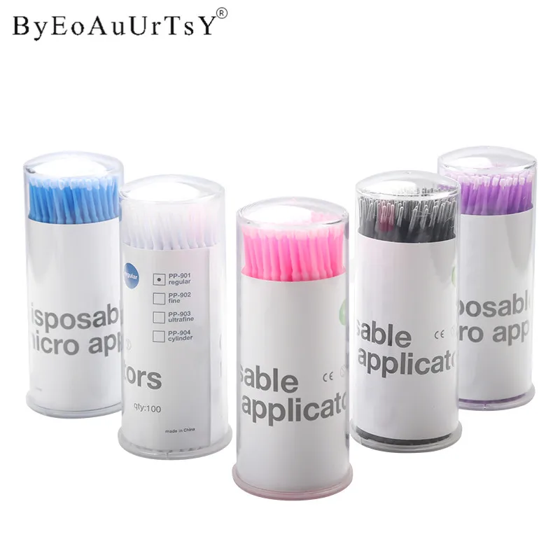

300pcs Durable Micro Disposable Micro Brush Individual Lash Removing Tools Swab Micro Brushes Beauty Eyelash Extension Tools