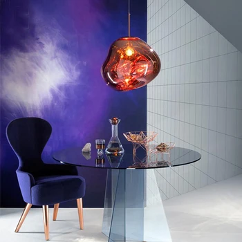 

Modern Glass LED Pendant Lamps Melt Lava Home lighting chandeliers Lava Ball Lamp Nordic Bar Lamp Kitchen Accessories