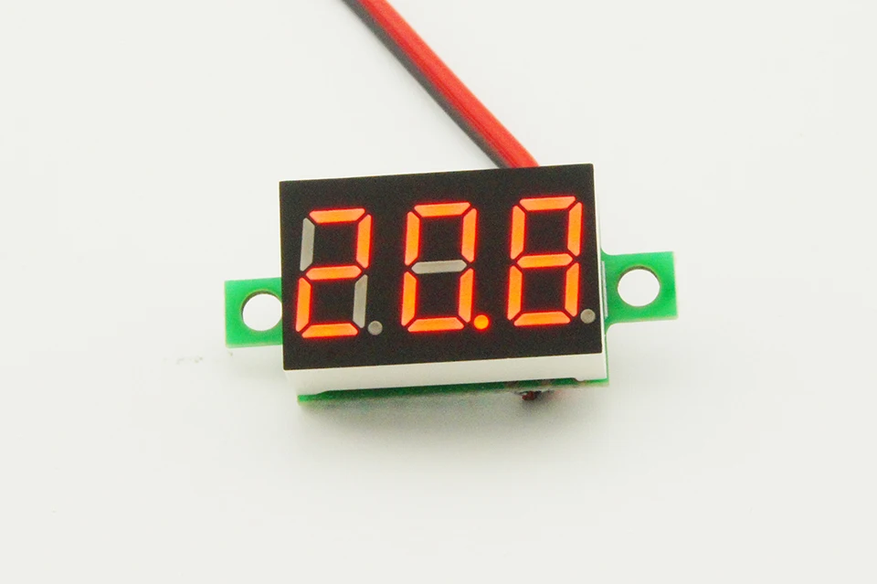 0,36 дюйма 4-30 в мини светодиодный цифровой вольтметр красная панель Измеритель Напряжения цифровой дисплей Регулировка вольтметр