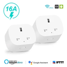 Hyleton Smart Plug Wi-Fi розетка 16A AC выход дистанционное управление Функция синхронизации для смартфона Голосовое управление для бытовой техники