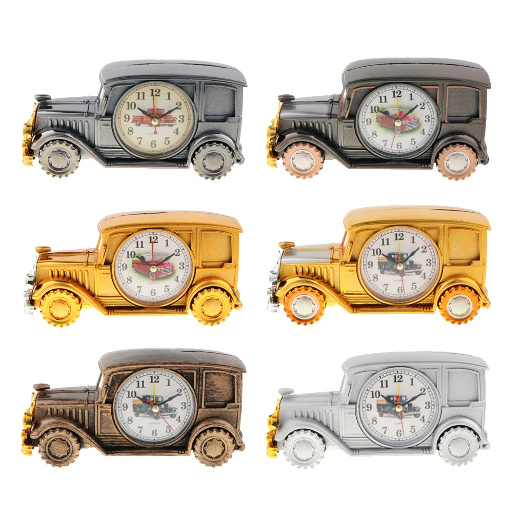 Cute Watch Shape Car Kids Toy Alarm Clocks Desk Table Clocks Educational Clock Toy For Children Decoration For Living Room