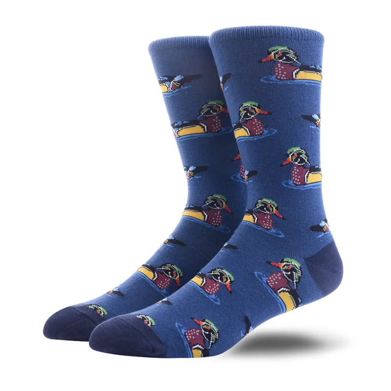 Новая мужская одежда, крутые цветные необычные Новые забавные повседневные носки из чесаного хлопка, носки с рисунками животных - Цвет: 7