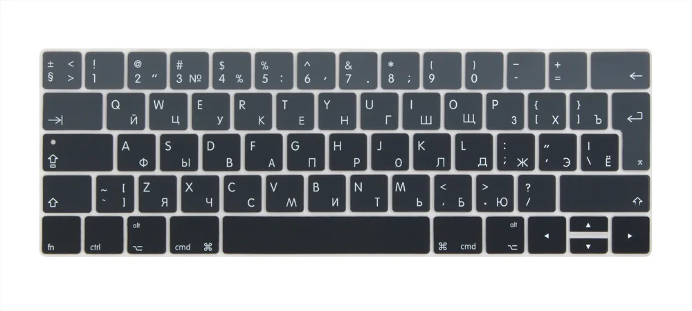 РОССИЯ ЕВРО Введите клавиатуры Обложка для- Macbook Pro 13 15 дюймов с Touch Bar новая модель A1706 a1707