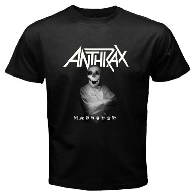 Новая мужская черная футболка ANTHRAX Mad House с металлическим рок-ремешком Размер S M L XL
