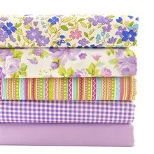 Twill Cotton Purple Fabric Patchwork Quarter Bundles Meter For Sewing DIY Crafts 40cmx50cm 5pcs/lot Tissus Telas