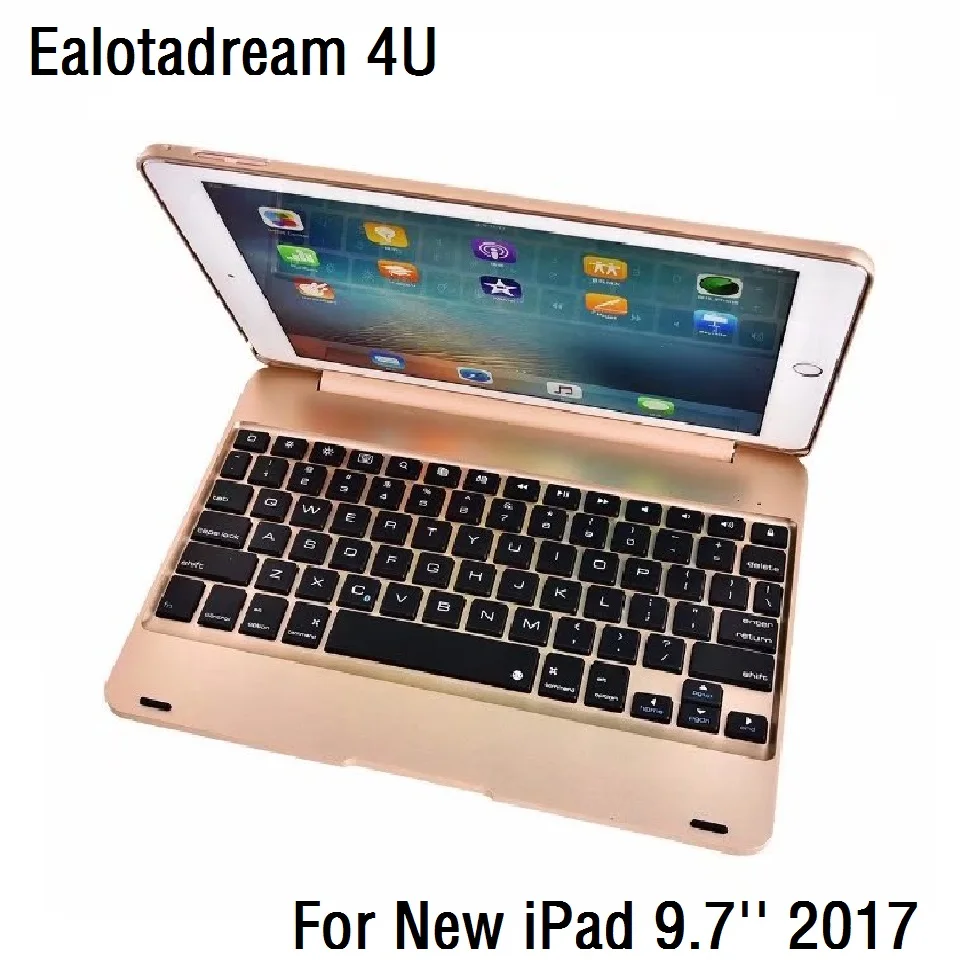 New Slim for New iPad 9.7 2017 A1822 A1823 Keyboard Case Wireless Bluetooth ABS Flip Cover For iPad 2017 9.7 Keyboard Cover